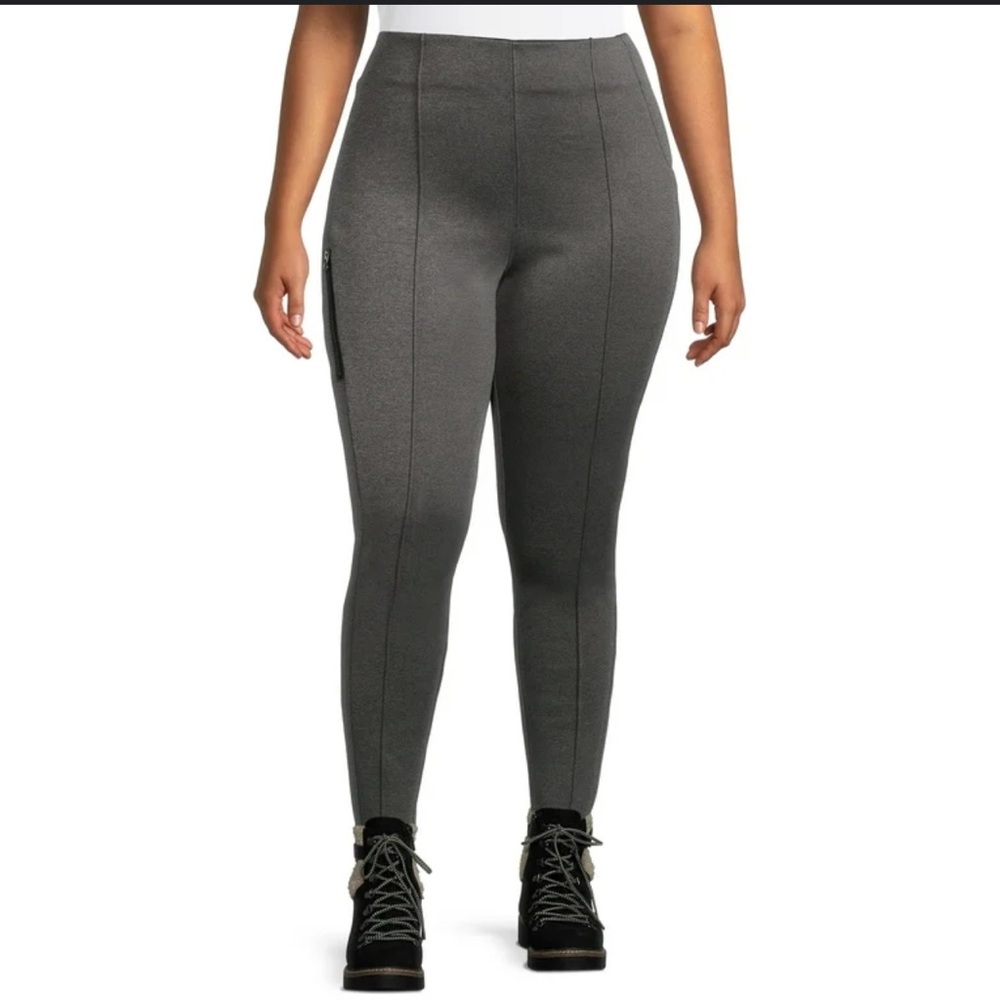 Swiss Tech 2X Gray Skinny Fit Fleece Ski Pants